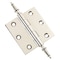 Embassy 3 x 3 Solid Brass Hinge, Polished Nickel Finish with Steeple Tips 3030US14S-1 - alternate 1